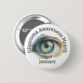 Glaukom-Bewusstseinsmonat Button (Vorne & Hinten)