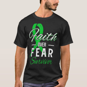 Glaukom überlebt Glaube gegen Furcht grünes Band T-Shirt
