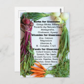 Glaukom zur Unterstützung der Ernährung Postkarte (Vorne/Hinten)