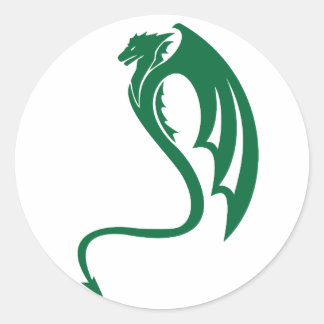 Glaurung des grünen Drachen Runder Aufkleber