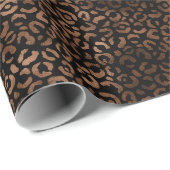 Glawn-Brauner Leopard-Druck Geschenkpapier (Rolleneckpunkt)