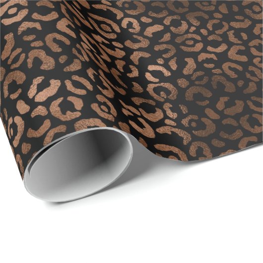 Glawn-Brauner Leopard-Druck Geschenkpapier (Rolleneckpunkt)