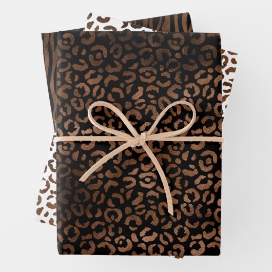 Glawn-Brauner Leopard-Druck Geschenkpapier Set (Beispiel)
