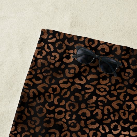 Glawn-Brauner Leopard-Druck Strandtuch (Beispiel)