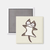 Glay Tabby Cat Magnet (Vorderseite/Rückseite)
