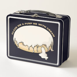 Glaze mich und Pump mich mit Creme Doughnut Metall Brotdose