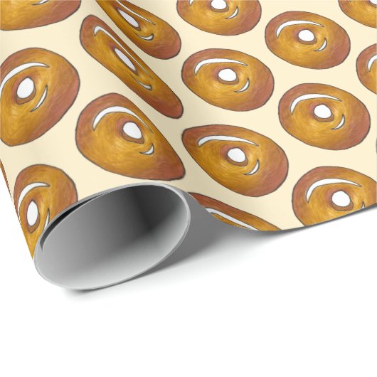 Glazed Cake Donut Doughnut Frühstück Brunch Essen Geschenkpapier (Rolleneckpunkt)
