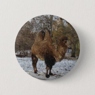 Glazed Camel Art #8083 Button