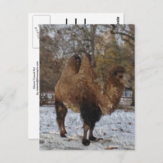 Glazed Camel Art Postkarte (Vorne/Hinten)