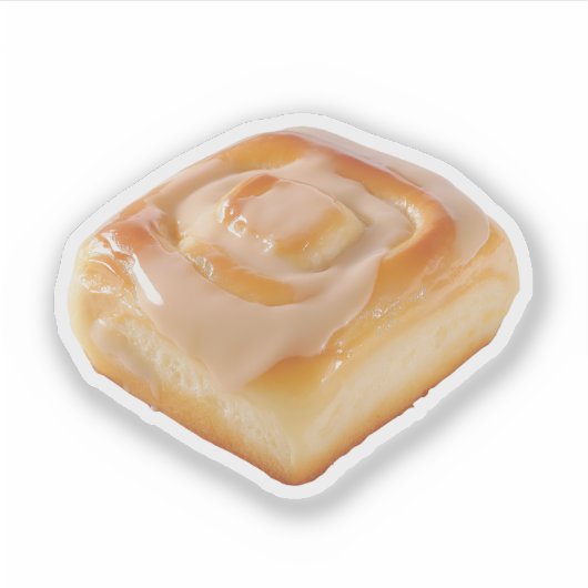 Glazed Cinnamon Roll Aufkleber (Vorderseite)