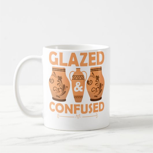 Glazed Confused Ceramics Artist Pottery Kaffeetasse (Links)