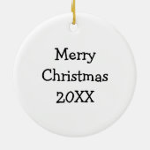 Glazed Donut Christmas Keramik Ornament (Hinten)