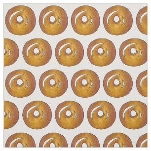 Glazed Donut Doughnut Frühstück Junk Food Pastry Stoff