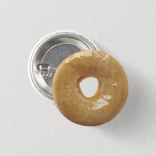 Glazed Donut Novelty Button (Vorne & Hinten)