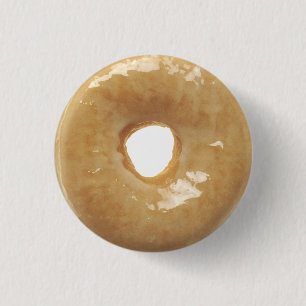 Glazed Donut Novelty Button