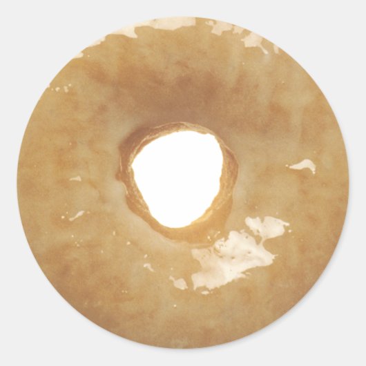 Glazed Donut Novelty Runder Aufkleber (Vorderseite)