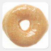Glazed Donut Quadratischer Aufkleber (Vorderseite)