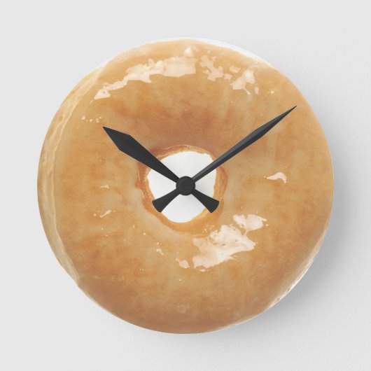 Glazed Donut Runde Wanduhr (Vorderseite)
