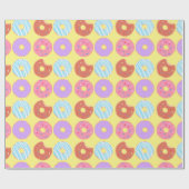 Glazed Donuts Ästhetische Geburtstagsparty Ernähru Geschenkpapier (Flach)