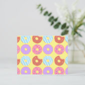 Glazed Donuts Ästhetische Geburtstagsparty Ernähru Postkarte (Stehend Vorderseite)