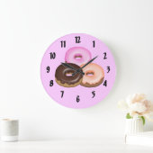 Glazed Donuts Große Wanduhr (Zuhause)