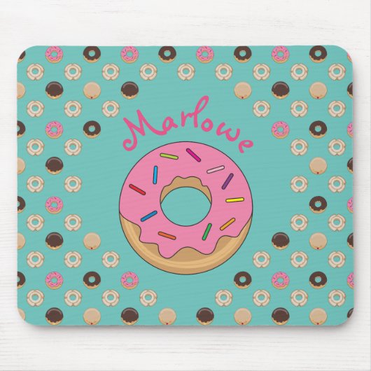 Glazed Donuts Individuelle Name Mousepad (Vorne)