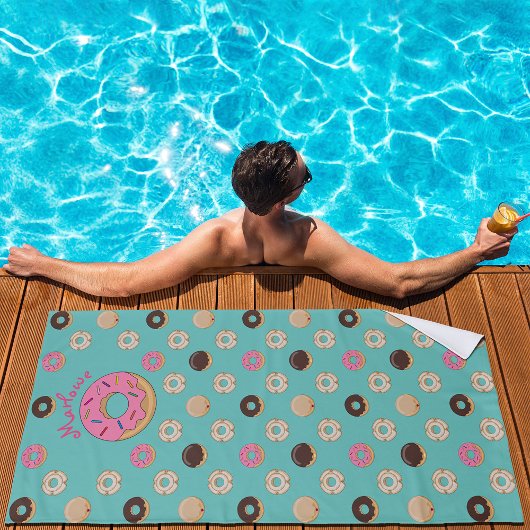 Glazed Donuts Individuelle Name Strandtuch