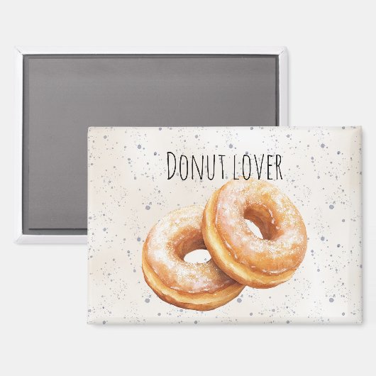 Glazed Donuts Sweet Treats Magnet (Vorderseite/Rückseite)