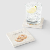 Glazed Donuts Sweet Treats Steinuntersetzer (Seitenansicht)