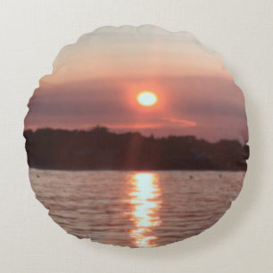 Glazed Sunset Rundes Kissen