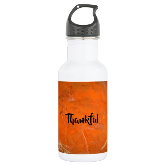 Glazed Terra Cotta Dankbar Trinkflasche (Vorderseite)