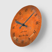 Glazed Terra Cotta Wallclock Runde Wanduhr (Winkel)