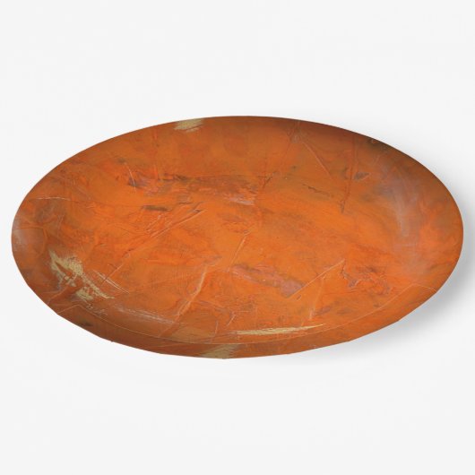 Glazed Terracotta-Imitate beenden Pappteller (Schrägansicht)