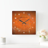 Glazed Terracotta Quadratische Wanduhr (Zuhause)