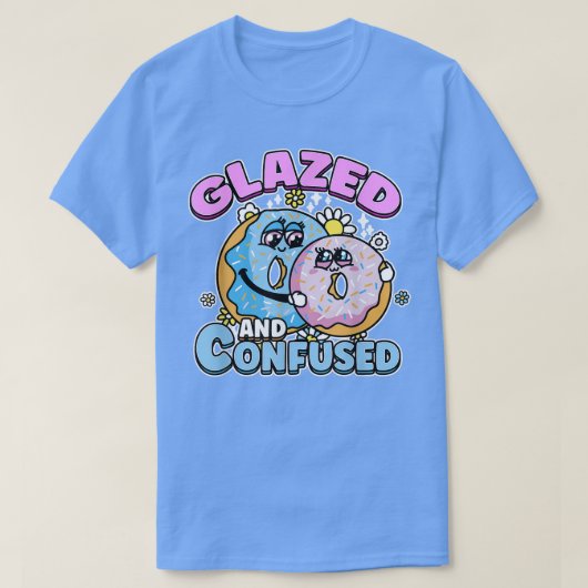 Glazed und verwirrt Funny Donut Dessert T - Shirt (Design vorne)