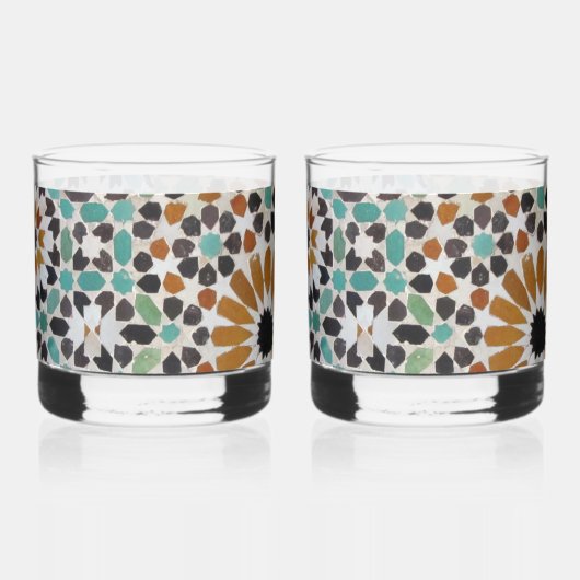 Glazen met Marrakech mozaïk Whiskyglas (Links)