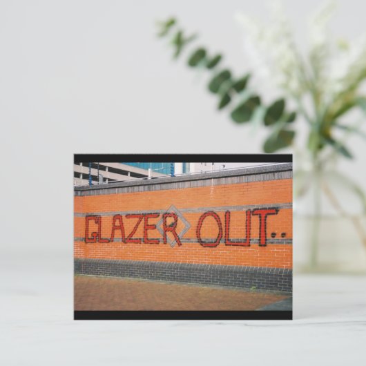 Glazer Out Postkarte (Stehend Vorderseite)