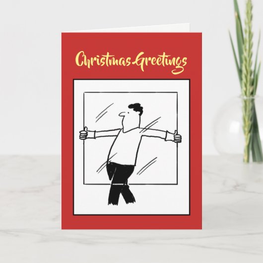 Glazier Glass und glänzende Weihnachtskarte Feiertagskarte (Vorderseite)