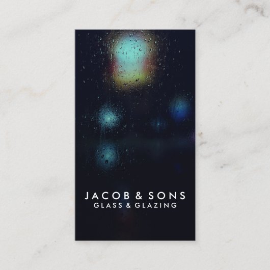 Glazier Glazing Glass Work Business Card Visitenkarte (Vorderseite)