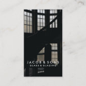 Glazier Glazing Glass Work Business Card Visitenkarte (Vorderseite)