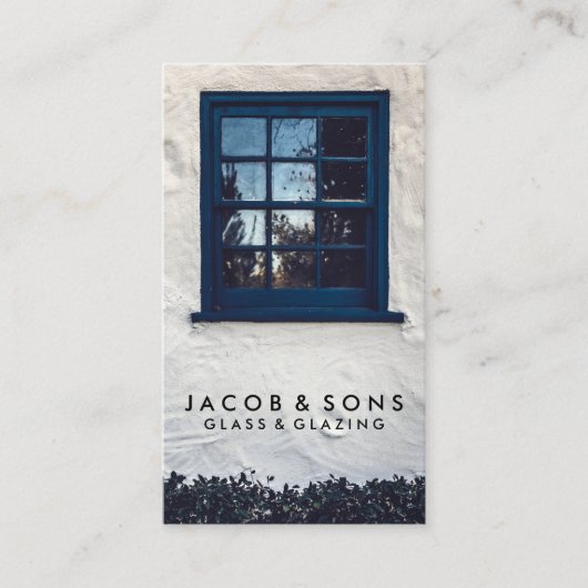 Glazier Glazing Glass Work Business Card Visitenkarte (Vorderseite)
