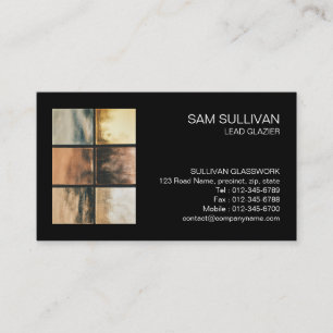 Glazier Glazing Glass Work Business Card Visitenkarte