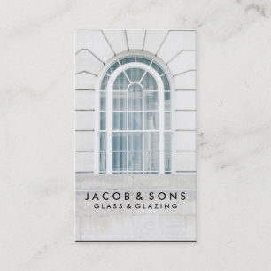 Glazier Glazing Glass Work Business Card Visitenkarte
