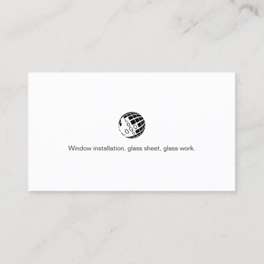 Glazier Glazing Glass Work Business Card Visitenkarte (Rückseite)