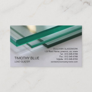 Glazier Glazing Glass Work Business Card Visitenkarte