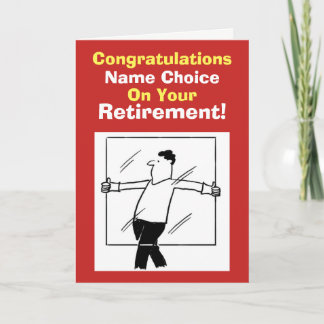 Glazier Retirement Karte