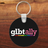 GLBT Ally Black Schlüsselanhänger (Vorderseite)