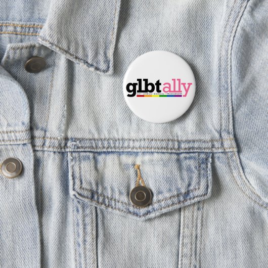 GLBT Ally White Button (Beispiel)