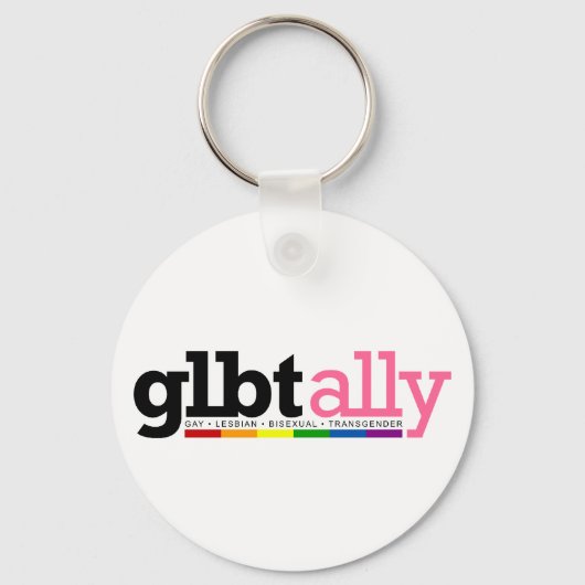 GLBT Ally White Schlüsselanhänger (Vorderseite)