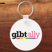 GLBT Ally White Schlüsselanhänger (Vorderseite)
